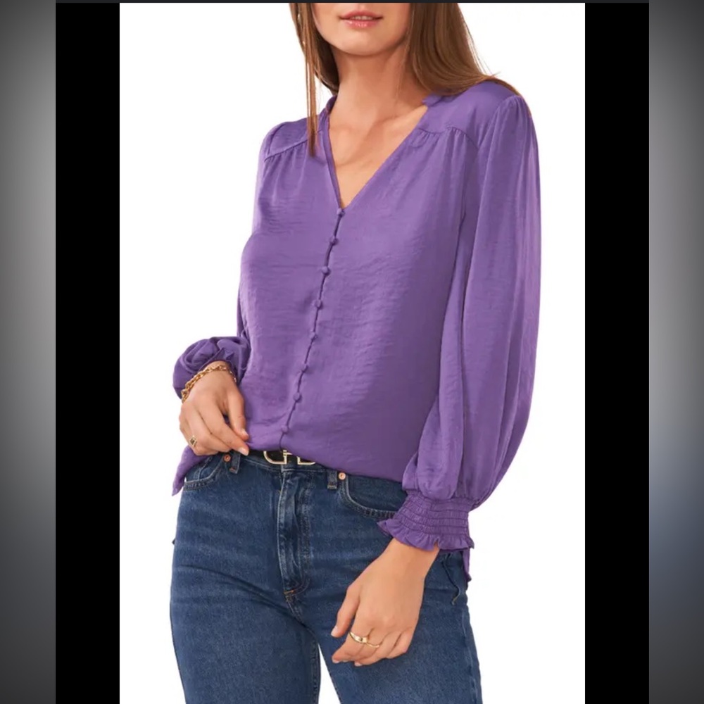 Vince Camuto Hammered Satin Blouse